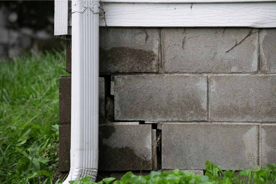 foundation structural damage on a home 